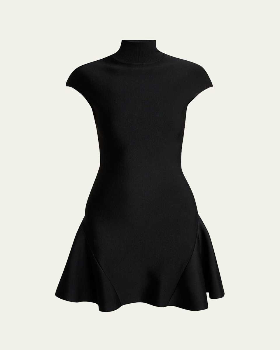 Cap-Sleeve Fit-And-Flare Mini Dress